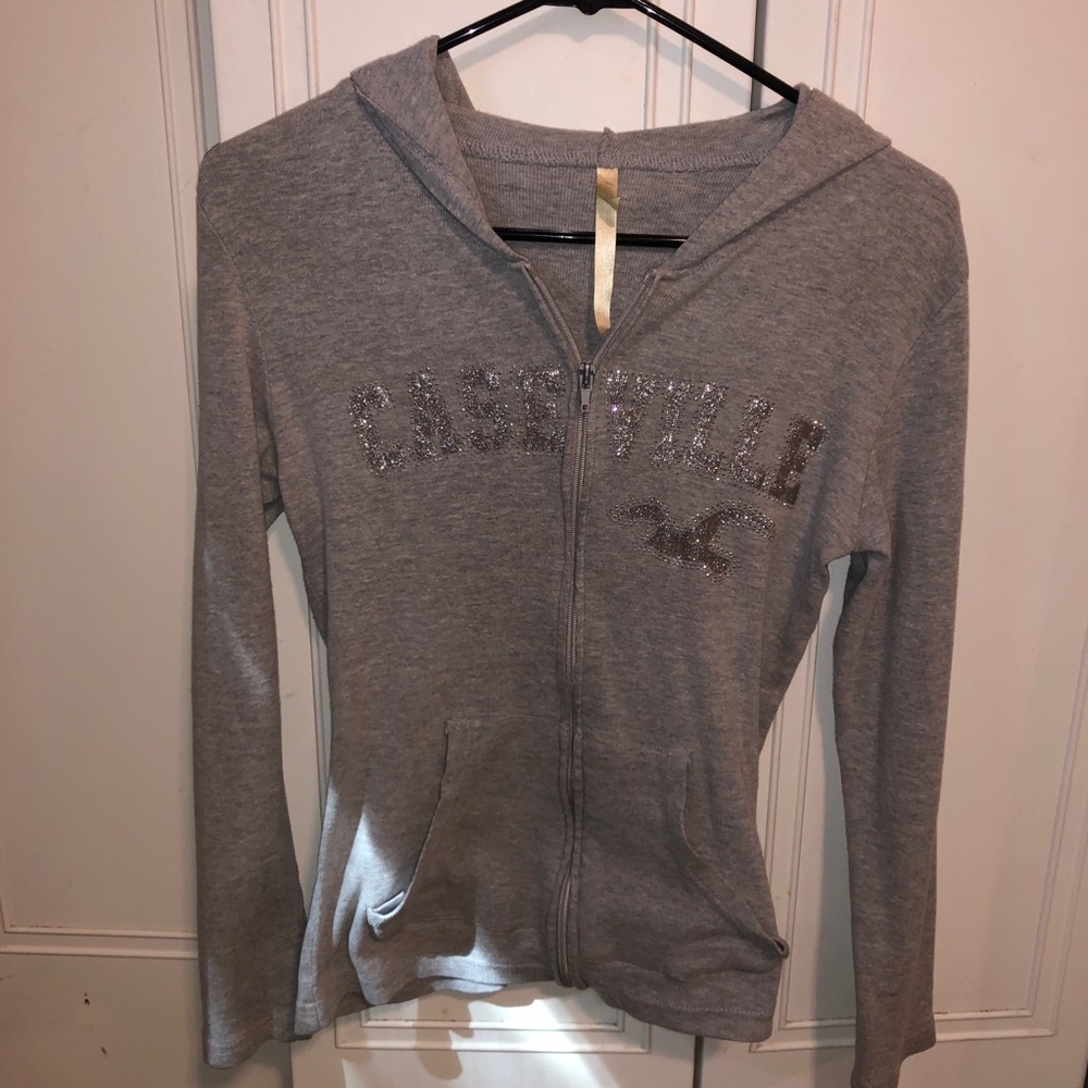 Caseville Michigan Jeweled ZIP up